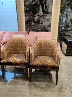 Chaises de salle à manger renforcées en velours, de luxe italien, nouvelle collection