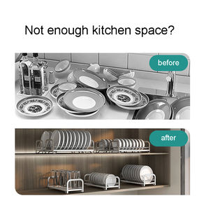 Escurridor de Platos Ecológico de Acero Inoxidable, Organizador de Almacenamiento para Gabinetes de Cocina, Soporte para Especias, Portavasos, Porta Cubiertos, Tenedores y Cucharas - Product Image 6