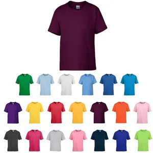 Hot Sale Personal isierte bestickte Custom ized Blank Kurzarm Kinder T-Shirt