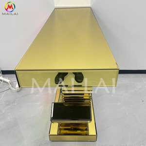Table console en diamant miroir doré LED <span class=keywords><strong>pour</strong></span> salon, hôtel, mariage - Product Image 4