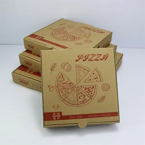 カスタム再利用可能な食品グレードカスタム使い捨て折りたたみ段ボール断熱ピザボックス