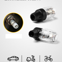 Lumières LED pour moyeu de roue Lampe de nuit à valve rechargeable automatique Lampe décorative pour pneu colorée et explosive pour moto
