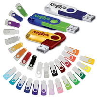 Memoria USB 2.0 Giratoria con Logotipo Personalizado 4Gb 8Gb 16Gb 32Gb 64Gb 128Gb, Lápiz de Memoria Flash USB Portátil