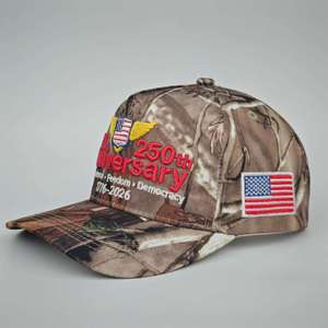 Custom 100% Cotton US 250th Anniversary Baseball Cap 1776-2026 Patriotic Curved Brim Hat