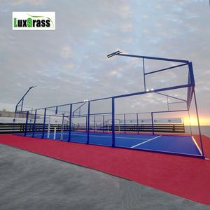 LUX <span class=keywords><strong>Padel</strong></span> Venta al por mayor Montado Gran oferta Deportes Panorámica completa sin esquina Pista de Pá<span class=keywords><strong>del</strong></span> con césped artificial - Product Image 1