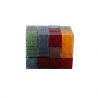 140 pièces de blocs de construction magnétiques transparents, jouet de construction STEM, ensemble d'apprentissage créatif avec boîte de rangement