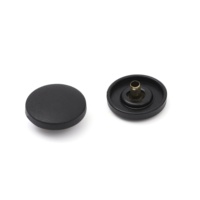 12.5mm 15mm 17mm Kancing Tekan Panel Bulat Nilon Berwarna Putih dan Hitam yang Dapat Dicuci