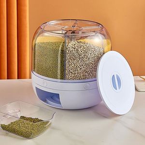 <b>Kitchen</b> Household Organization <b>Storage</b> <b>Box</b> Food Grade Plastic PP Rotatable Rice Bucket Sealed Flexible for Miscellaneous Grain - Product Image 3
