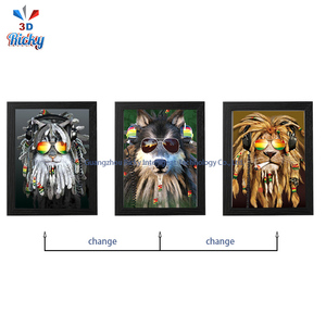 Arte Mural 3D Personalizado de Ricky, Mundo Animal, Lobo 3D, Panel de Plástico con Diseño Realista de Animales para Decoración de Hogar y Oficina con Temática de la Naturaleza - Product Image 3