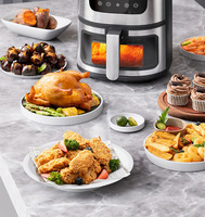 Friteuse électrique domestique personnalisable en gros avec capacité de 5,1 à 6,0 L, contrôlée par application, 1400 W