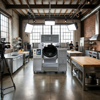 Robot de cuisson intelligent à injection de vapeur pour la préparation de dim sum, service de thé du matin authentique, automatisation à haut rendement 21kW
