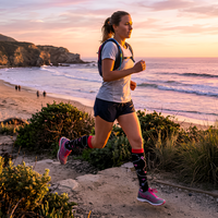 Chaussettes de compression graduée 15-20 mmHg, chaussettes de compression mi-hautes, chaussettes de course à pied