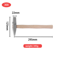 Martillo de Escoria con Mango de Madera de 300/500 para Soldador, para Soldadura, Escape, Hielo Roto, Martillo Puntiagudo que Elimina el Óxido