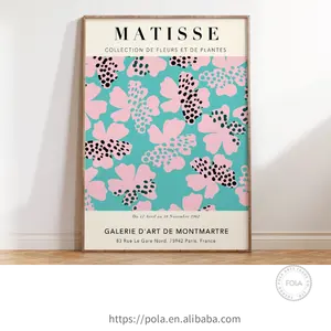 Modern Abstract Flower Matisse Poster and Matisse Flower Canvas Painting Matisse Plant Exhibition Painting for Home Decor