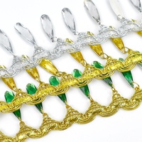 Meetee MT202 40mm Pendentif Frange Ruban Durable Rayonne Accessoires de Couture Décoration Dentelle à Paillettes pour Sacs & Textiles de Maison