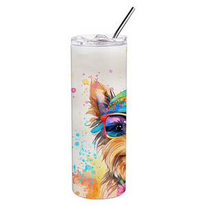 Vaso Delgado de Acero Inoxidable Yorkshire Terrier Hippie Dawg - Product Image 4