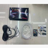 Lampe décorative intérieure à sept couleurs pour voiture, avec télécommande sans fil 5 en 1, application pour téléphone portable, lumière colorée changeante intégrée