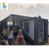 Maison modulaire en conteneur de 20 à 40 pieds, paquet plat, petite maison en conteneur de stockage, petite maison préfabriquée à bas prix, préfabriquée