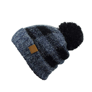 Bonnet personnalisé doux et extensible avec doublure en fourrure et revers à carreaux <span class=keywords><strong>Buffalo</strong></span>, 100 % acrylique, pour femme, avec nœuds OEM, camouflage, style professionnel - Product Image 5