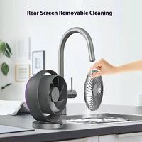 Ventilateur électrique rechargeable à circulation d'air, réglable en vitesse, avec affichage numérique et commande tactile, pour usage domestique et professionnel