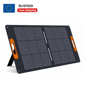 Panneau solaire portable pliable 100W pour le camping Chargeur solaire à cellules mono facile à transporter pour centrale électrique portable
