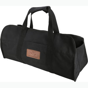 Échantillon gratuit, sacs en toile cirée pour foyer en bois, stockage en vrac, prix d'usine, pour porte-bûches, porte-bûches en cuir - Product Image 1