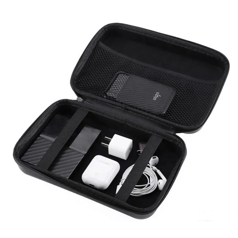 Shockproof EVA hard storage case Earphone Carrying Case Waterproof Electronic accessories organizer bag External hard drive case