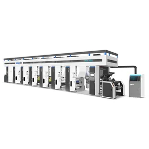 High speed plastic film rotogravure printing machine