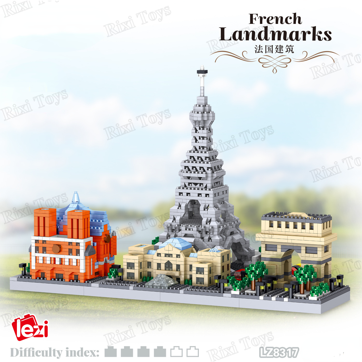 オブジェ ZHE GAO LZ8316-8317ドバイランドマークフランスの建築モデル世界の