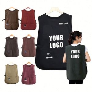 Hot Sale Adjustable Vest <b>Apron</b> <b>Kitchen</b> Splash-proof Catering Work Clothes Barista Waistcoat Unisex Style with Custom logo - Product Image 1