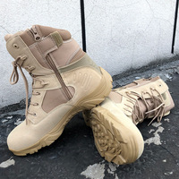 Bottes de randonnée tactiques en cuir noir de haute qualité, imperméables, camouflage marron, hauteur genou, 9 pieds, pour la jungle et le combat