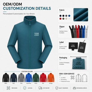Custom Logo Softshell <strong>Jacket</strong> Men's <strong>Fleece</strong> <strong>Lined</strong> Windbreaker Waterproof Outdoor Coat Sports Outerwear Corporate OEM Factory - Product Image 5