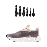 Embauchoirs en plastique noir réglables anti-plis avec logo personnalisé, support de chaussures télescopique à ressort en PE