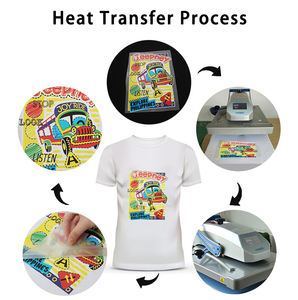 Prix d'usine Conception personnalisée DTF Grand motif Logo Étiquettes de transfert de chaleur en plastisol à haute élasticité pour t-shirt - Product Image 6