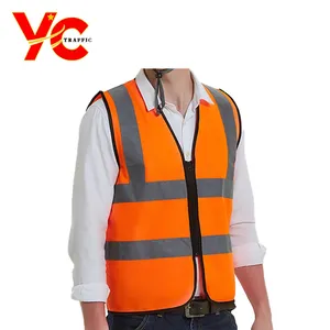 Grosir safety vest reflectorized pink-Jaket Rompi Reflektif Keselamatan Tenaga Surya Reflektor Led untuk Setelan Kerja Trailer Keamanan Seragam Industri Chaleco