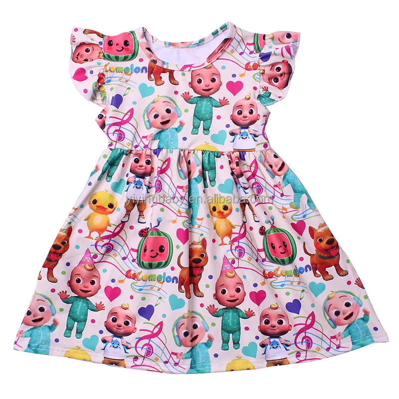 Baby Girl Baby Girl Dress Wholesale Summer Kids Floral Dress Clothes Girls Flutter Dresses