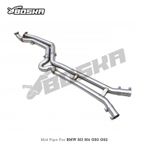 Tubo de Escape Intermedio Boska para BMW M2/M3 G80/G82/G87 S55 3.0T 2023-2026, Acero Inoxidable, Longitud Estándar, Tubo en H para Rendimiento - Product Image 5