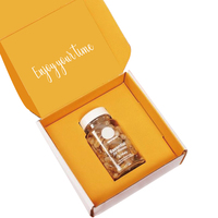 Caja de cartón corrugado con impresión personalizada, embalaje de miel de abeja para correo, suplemento de botella