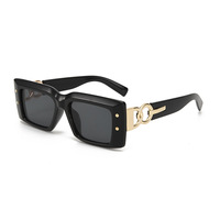 Lunettes de soleil de luxe 2025 pour créateurs, unisexe, style rétro œil de chat, monture dorée et blanche, protection UV400, monture intégrale en PC
