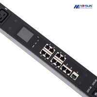 NBYOSUN OEM ODM Industrielle 0U Vertikale Smart-PDU 32A Dreiphasig mit Verriegelung C13 C19 und Unterstützung für Umgebungsüberwachung