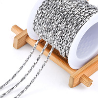 Nouveauté : Chaîne fine torsadée en acier inoxydable, résistante à l'eau, spéciale serpent, pour femmes, fabrication de bijoux.