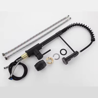 Robinet de cuisine à ressort en acier inoxydable de style classique à 2 modes mitigeur monté sur le pont robinets de cuisine à eau chaude et froide