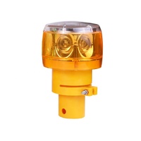Solar Traffic Warning Light ABS/PC IP66 Waterproof LED Flashing Light for Road Construction Safety Hot Sale