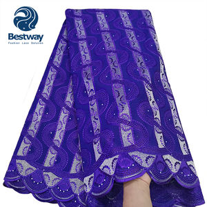 Bestway – tissu coréen 100% coton brodé en dentelle suisse - Product Image 5