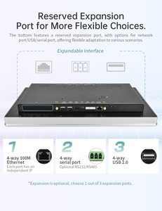 IXHUB 15,6 polegadas Industrial Touch Screen painel, IP65 dianteiro impermeável para terminais de autosservamento e armários de controle - Product Image 5