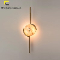 Lampe murale LED en marbre minimaliste postmoderne de luxe pour salon, chambre à coucher, éclairage de chevet