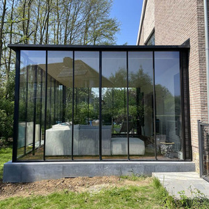 Véranda en acier à double vitrage Low-E, design européen, insonorisation, enclos de jardin - Product Image 2