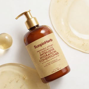 Après-shampoing hydratant intense au miel de Manuka et à l'huile de Mafura pour réparer les cheveux secs, crépus et abîmés et leur conférer une douce brillance - Product Image 1