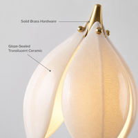 Lustre long de luxe en forme de fleur de magnolia, suspension nordique en porcelaine multi-têtes rotative pour escalier à plafond haut