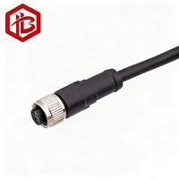 M12 Metallstecker IP68-zertifiziert Kupferkontakt 2A 8-Pin Canbus-Kabel Überzogener Steckverbinder für Solaranlagen FPC-Kabelverbindungen